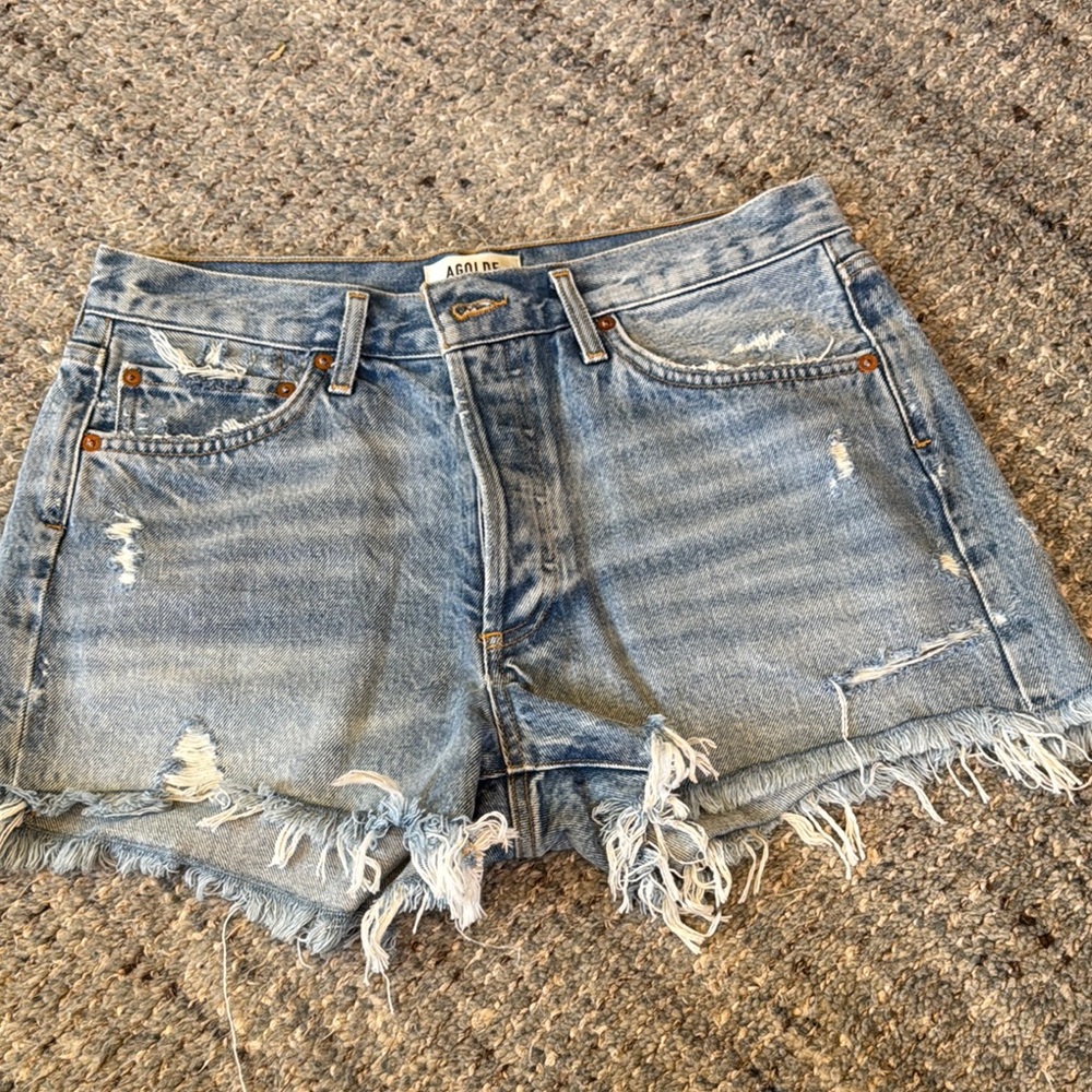 AGOLDE Parker cut off denim short